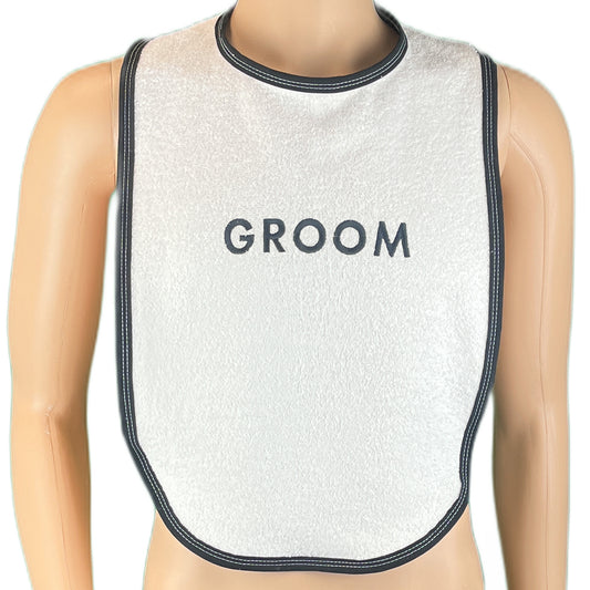 Groom Adult Bib Save The Wedding Suit