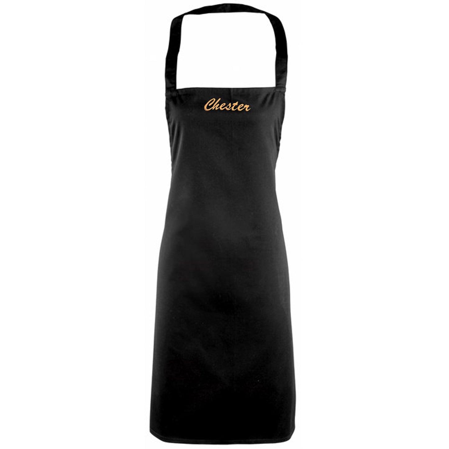 Personalised Embroidered Adult Apron customised with your Text Size
