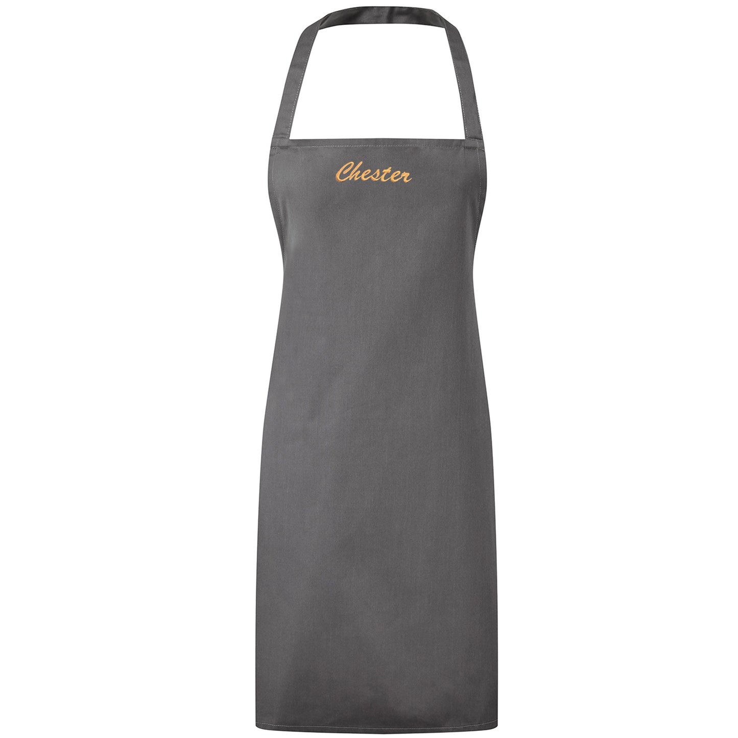Personalised Embroidered Adult Apron customised with your Text Size
